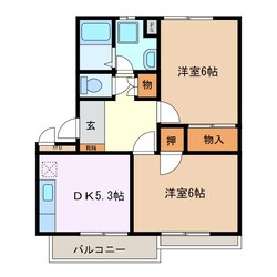 大矢知駅 徒歩17分 1階の物件間取画像